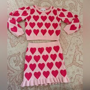 Blossom Blvd Girls Sweater and Knit Skirt Set